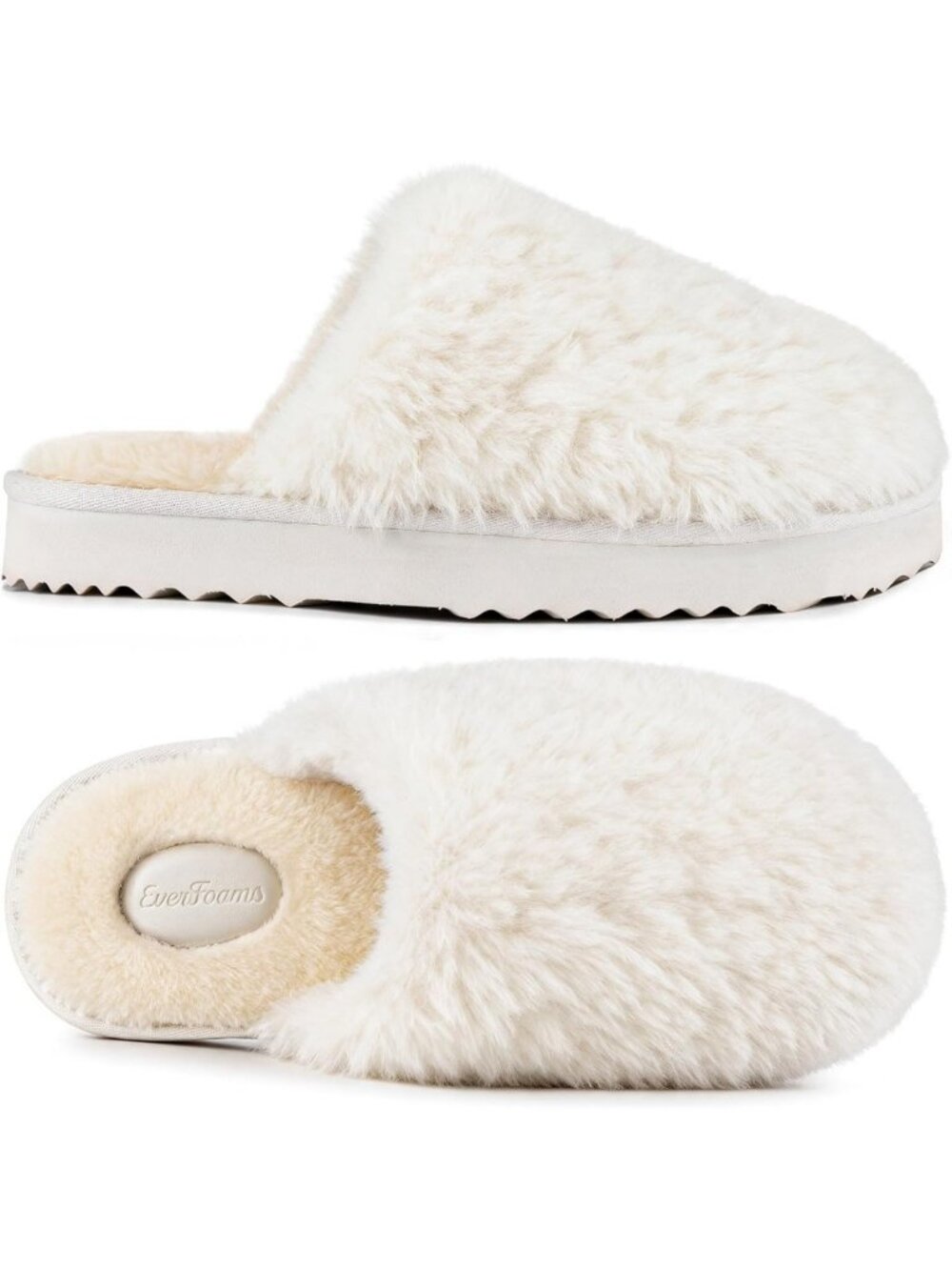 Cozy Women's Memory Foam Slippers with Faux Fur - Indoor/Outdoor Scuff Shoes